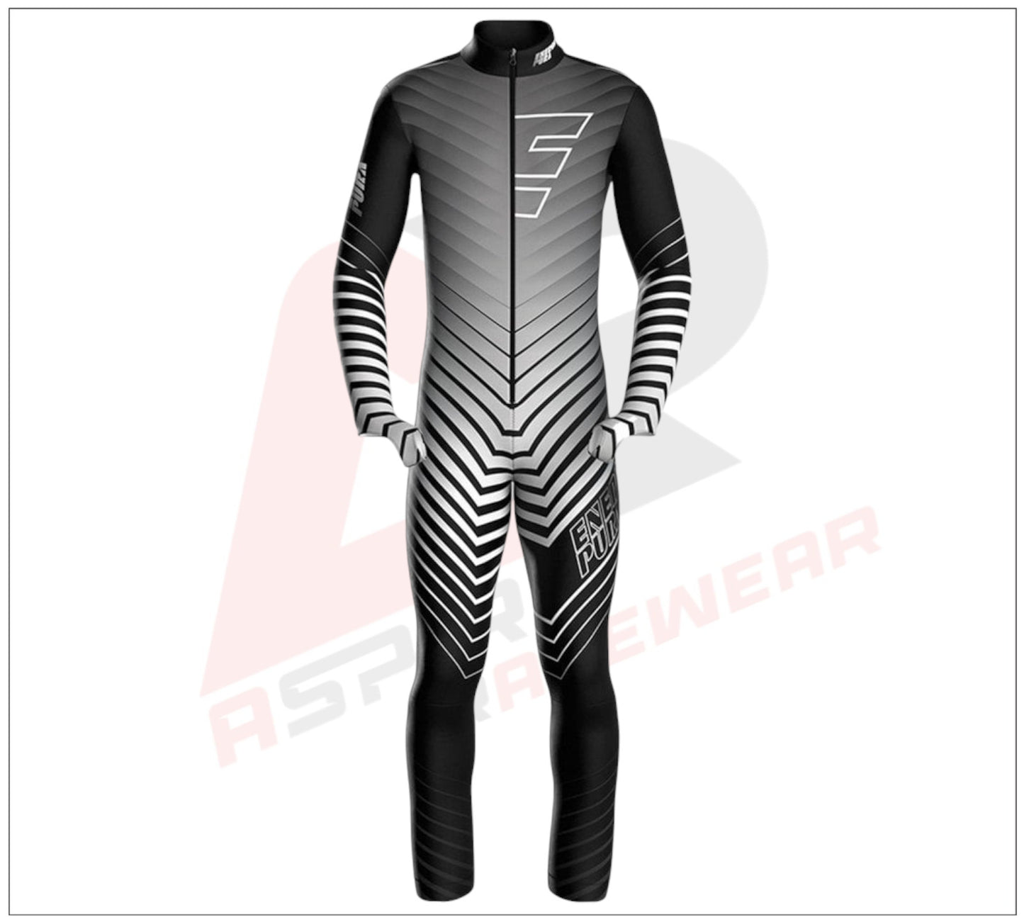 Energiapura Active ThermoSpeed Light Padded Junior Race Suit - Black/Light Grey