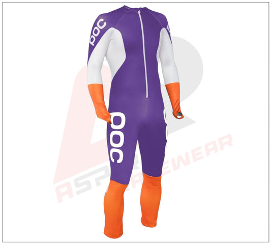 POC Skin GS Padded Catsuit - Dark Ametist Purple/Hydrogen White