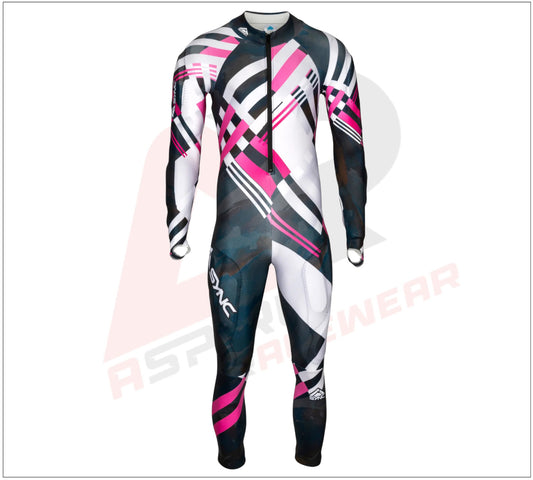 Berit Adult Race Suit - Black/Pink