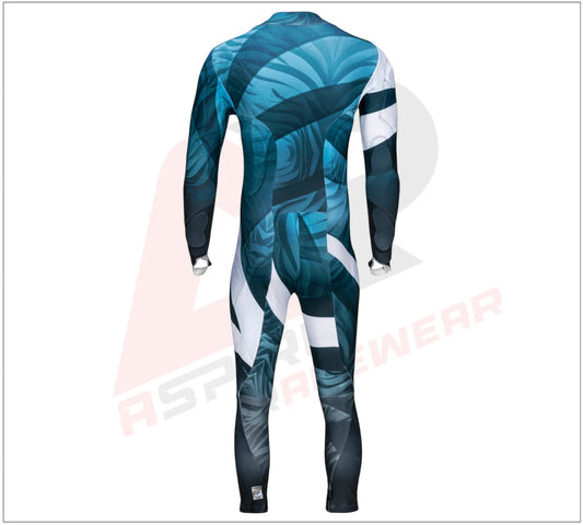 Tiger Adult Race Suit - Aqua/Blue