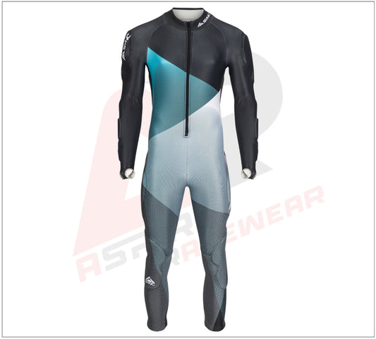 Sammi Adult Race Suit - Aqua/Black