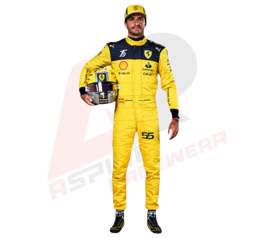 New 2022 Carlos Sainz Ferrari F1 Racing Suit - MONZA GP