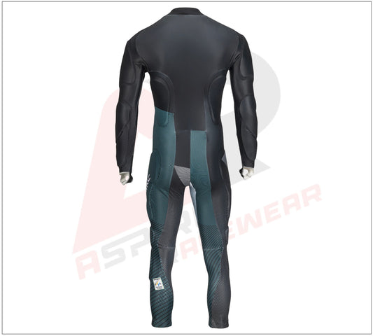 Sammi Adult Race Suit - Aqua/Black