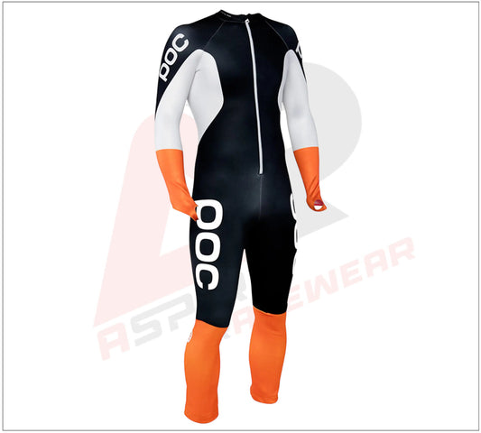 POC Skin GS Racing Suit Black White Orange