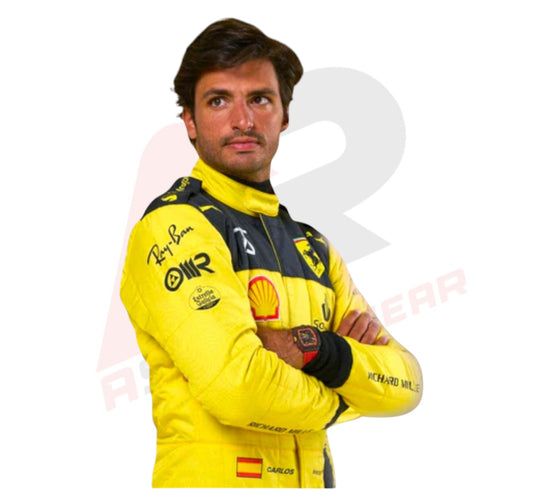 New 2022 Carlos Sainz Ferrari F1 Racing Suit - MONZA GP