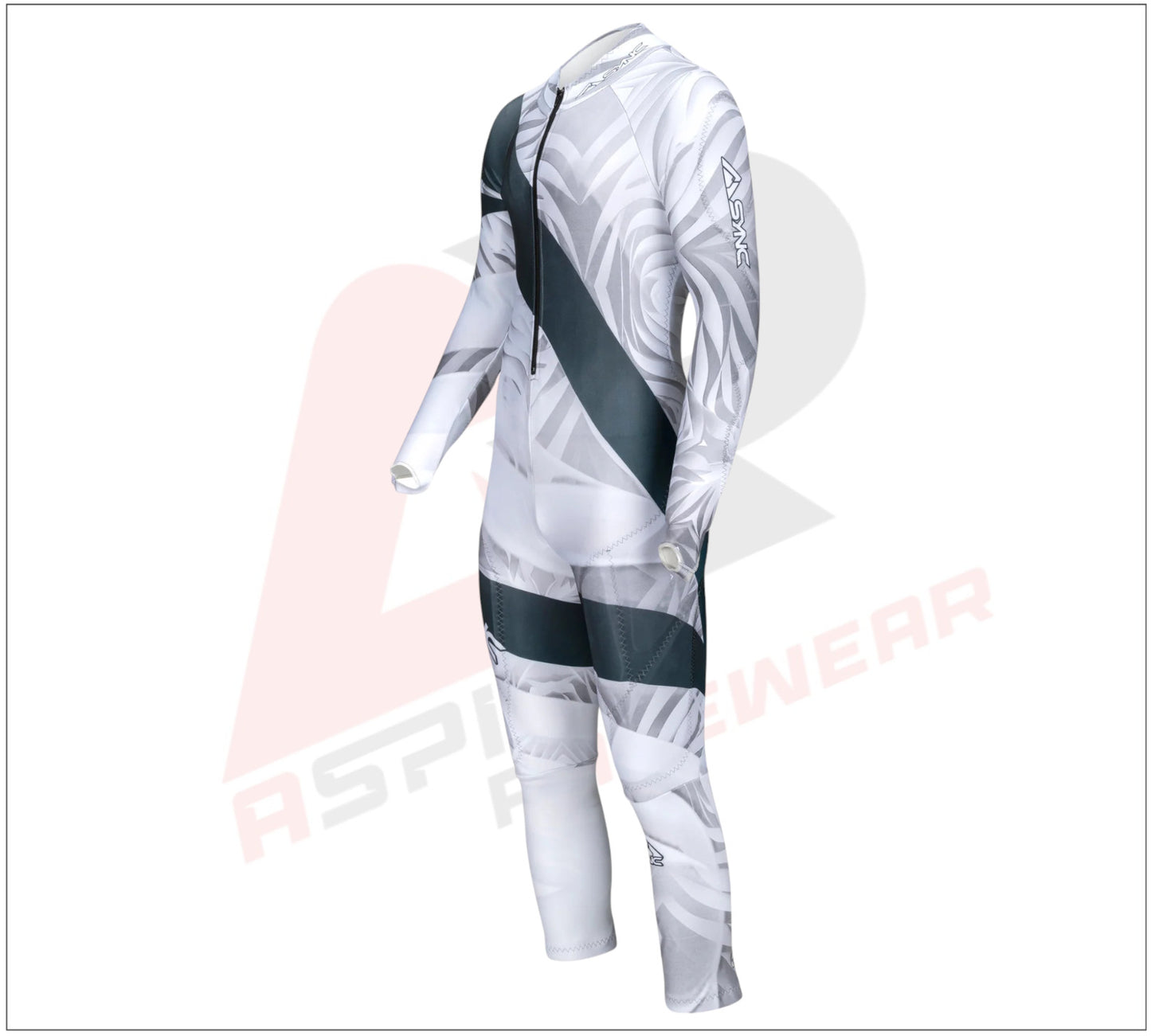 Tiger Adult Race Suit - White/Black