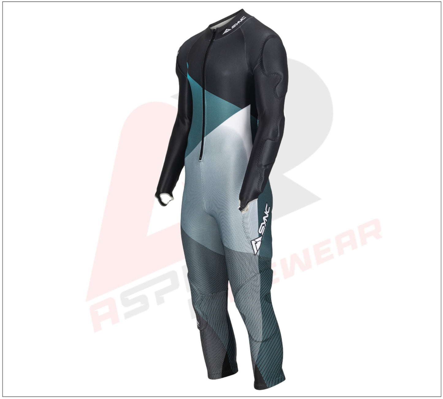 Sammi Adult Race Suit - Aqua/Black